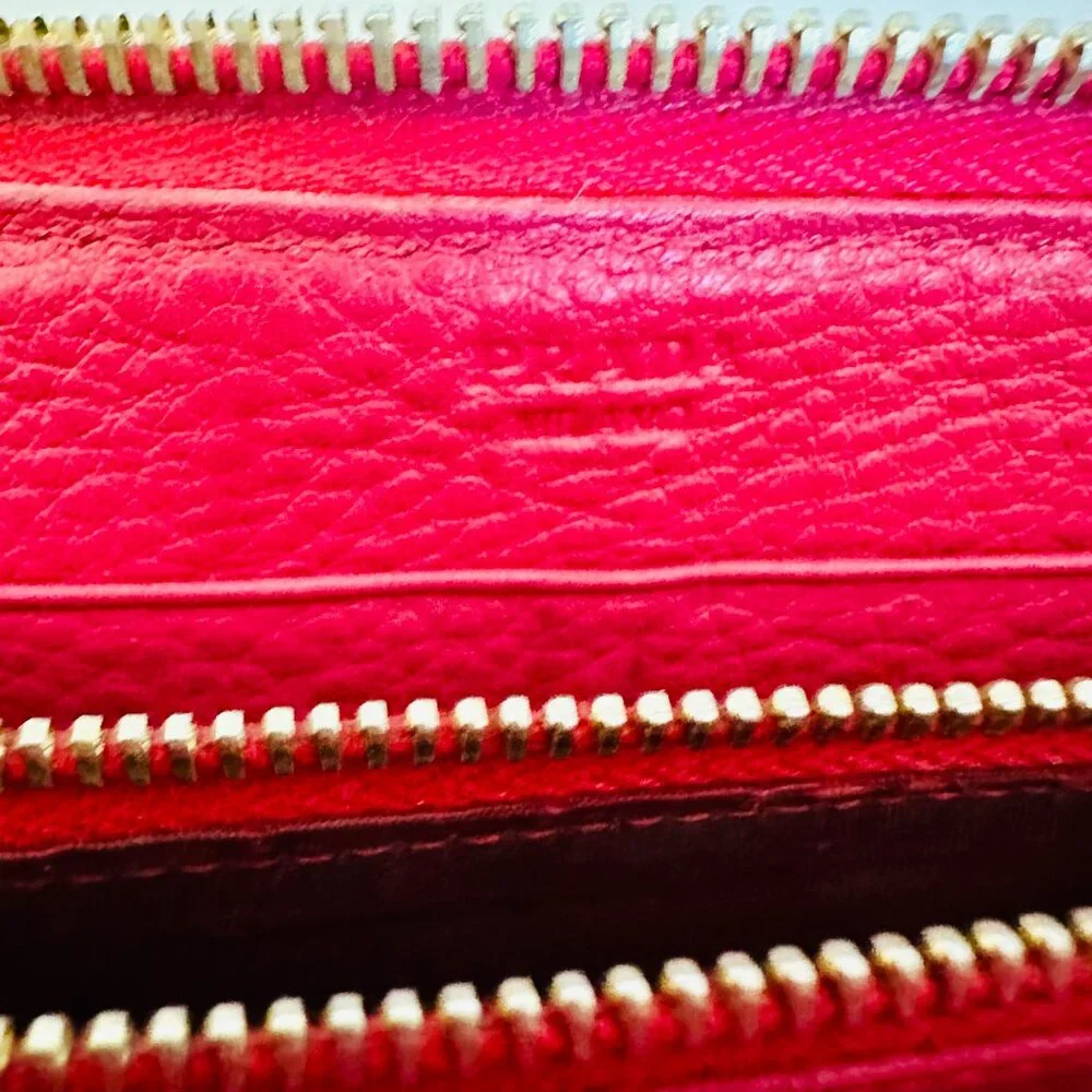 AUTH PRADA PINK TESSUTO NYLON SATCHEL BAG AND LEATHER ZIP-AROUND LONG WALLET SET - Picture 16 of 16